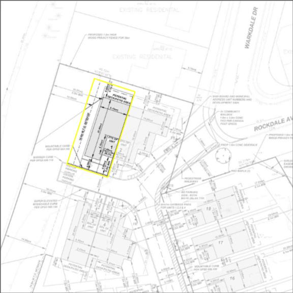 Burleigh Heights site plan detail for Lot 1