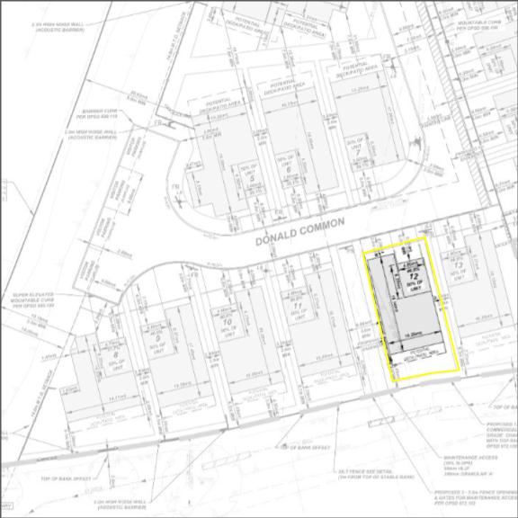 Burleigh Heights site plan detail for Lot 12