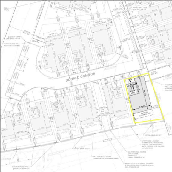 Burleigh Heights site plan detail for Lot 13