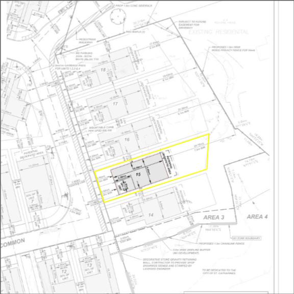 Burleigh Heights site plan detail for Lot 15