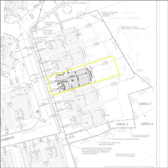 Burleigh Heights site plan detail for Lot 16