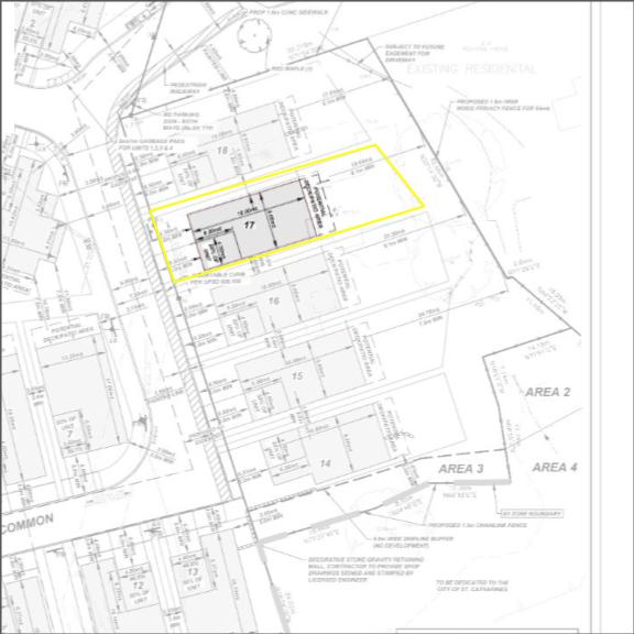 Burleigh Heights site plan detail for Lot 17