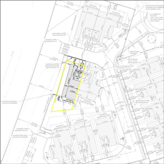Burleigh Heights site plan detail for Lot 3