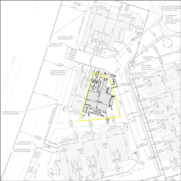 Burleigh Heights site plan detail for Lot 4
