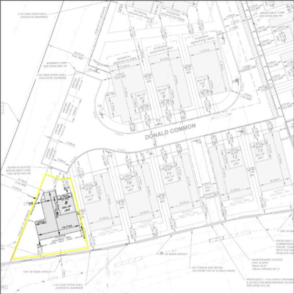 Burleigh Heights site plan detail for Lot 8